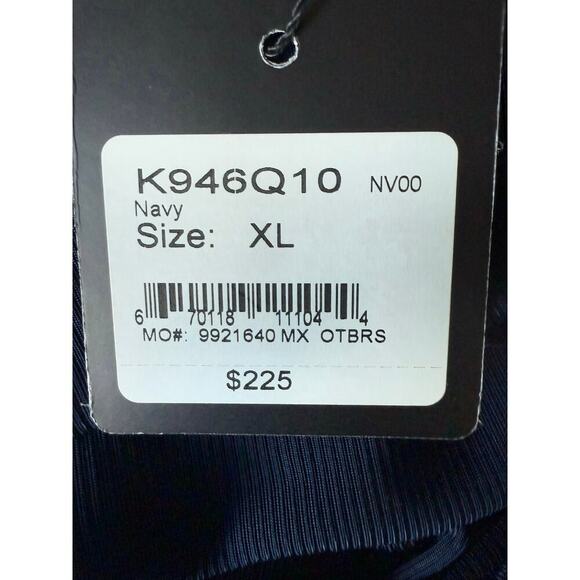 NWT ST. JOHN Navy Stretch Viscose Rib Knit Tank Top Shirt Womens XL $225 - Picture 3 of 4